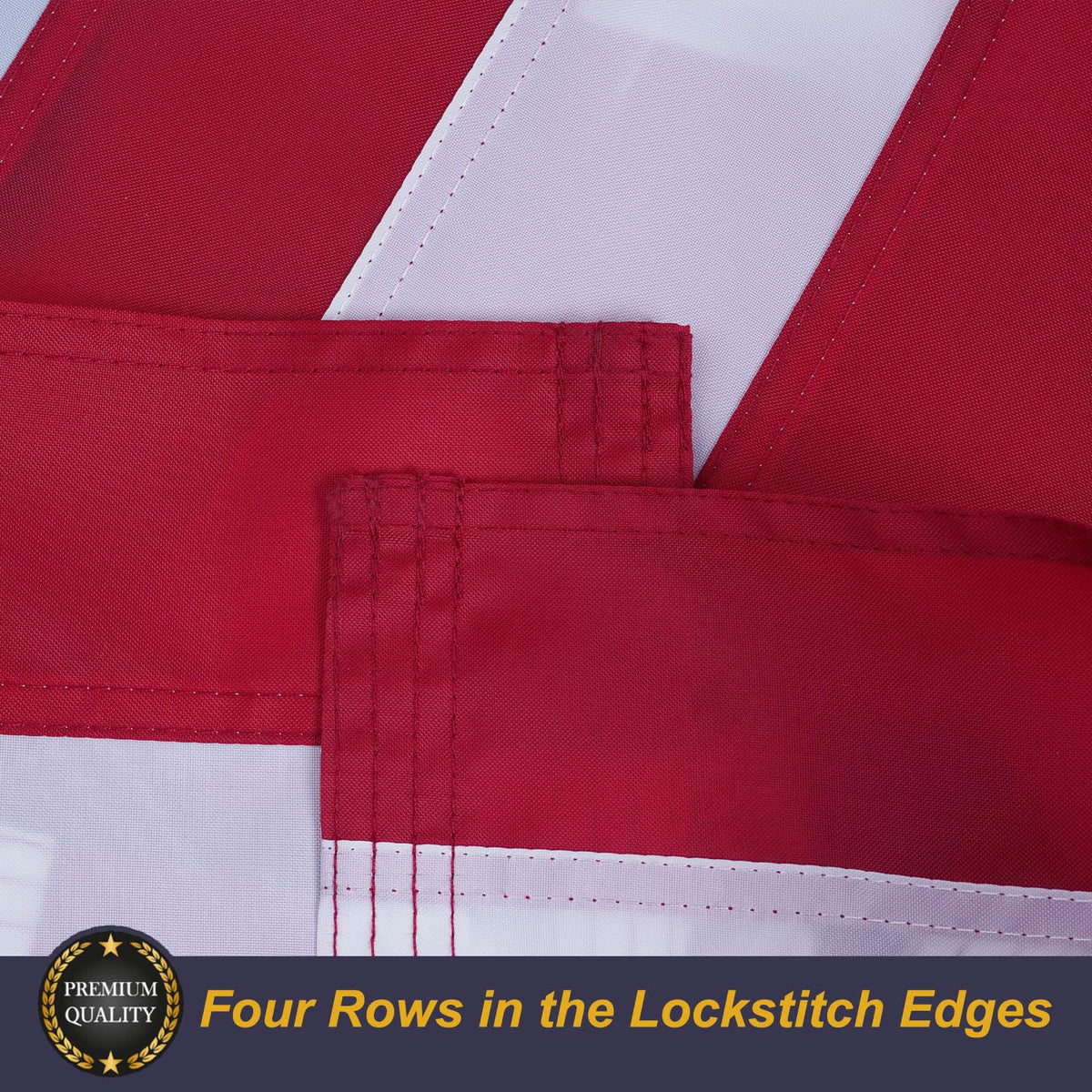 Canvas header on the Homissor Betsy Ross flag for secure hanging