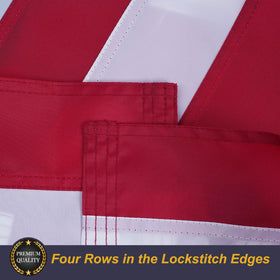 Canvas header on the Homissor Betsy Ross flag for secure hanging