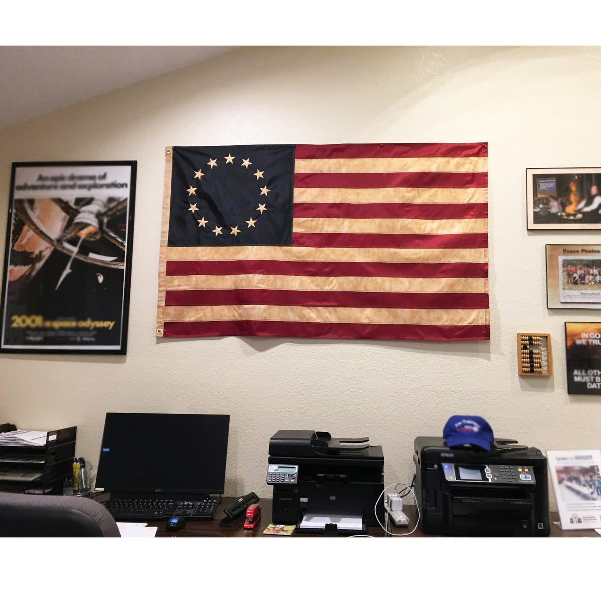 Homissor Betsy Ross flag embroidery 13 stars shows detailed craftsmanship for ceremonies