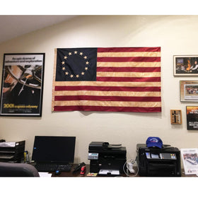 Homissor Betsy Ross flag embroidery 13 stars shows detailed craftsmanship for ceremonies