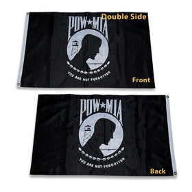 Homissor POW MIA flag with front embroidery for outdoor display