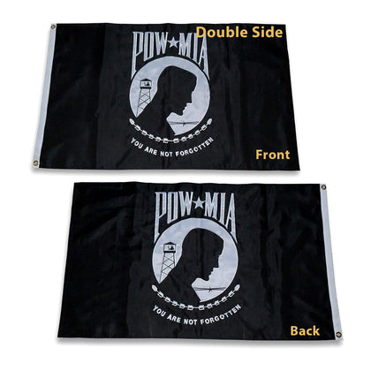 Homissor POW MIA flag with front embroidery for outdoor display