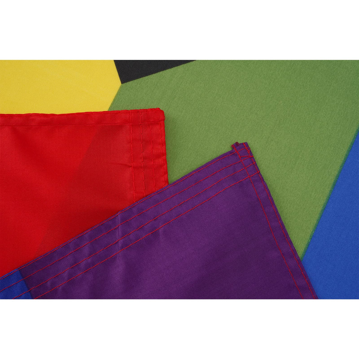 Indoors display of the Homissor progress flag in a classroom or office