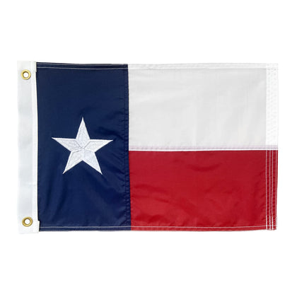 Homissor Texas flag with embroidered stars for outdoor display.