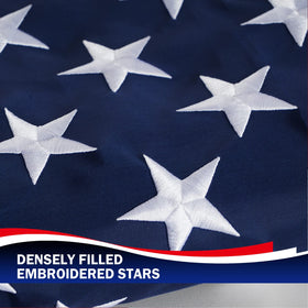 Homissor Texas flag 3x5 outdoor embroidery with vivid colors.