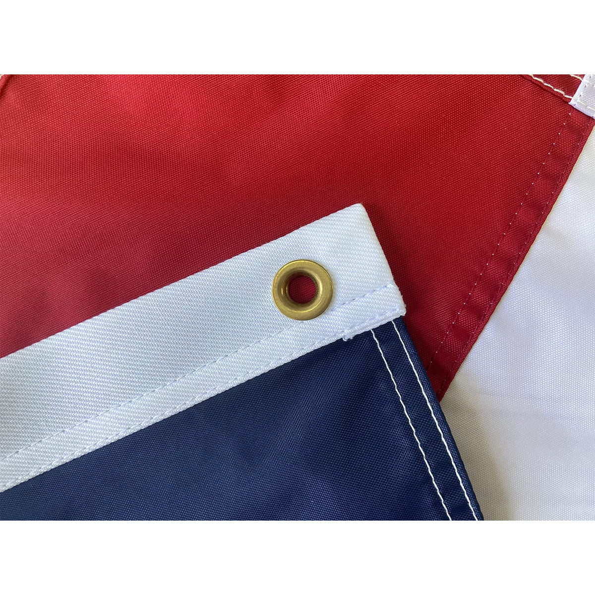 Homissor flag fly end with lock stitching for longevity.