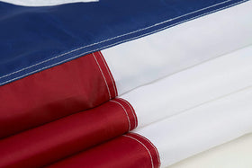 Homissor flag features four-stitch hem for lasting strength