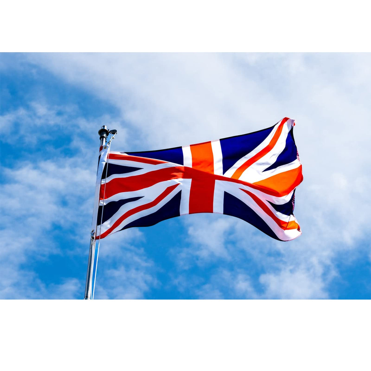 Homissor Union Jack flag with brass grommets for easy mounting