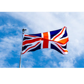 Homissor Union Jack flag with brass grommets for easy mounting