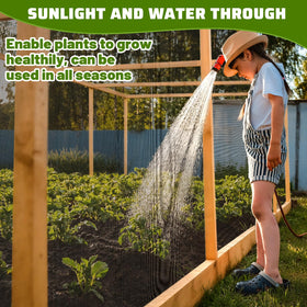 Homiton 33% shade-rate netting keeps plants cooler and reduces watering