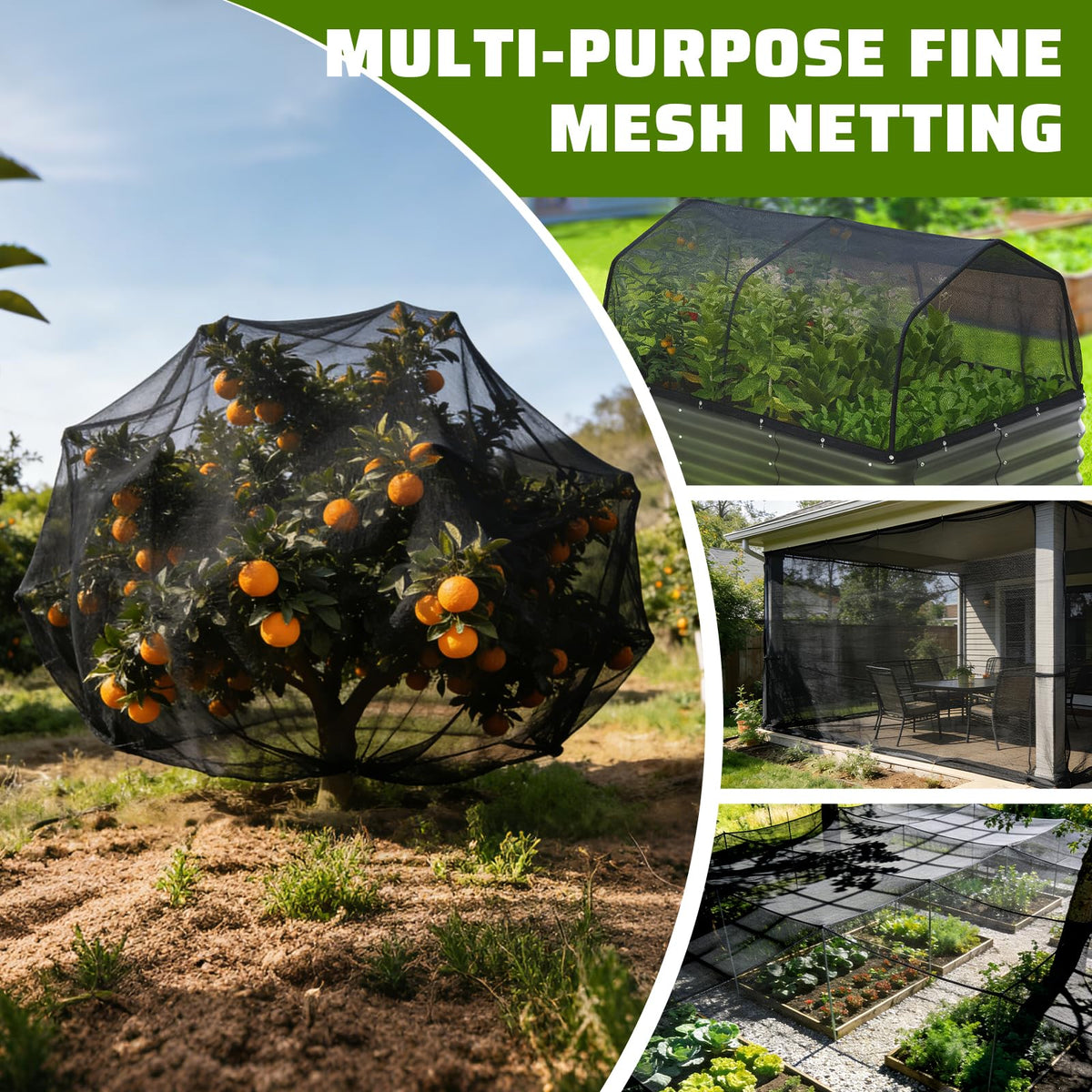 Homiton bird and small-animal netting allows easy gardening planning