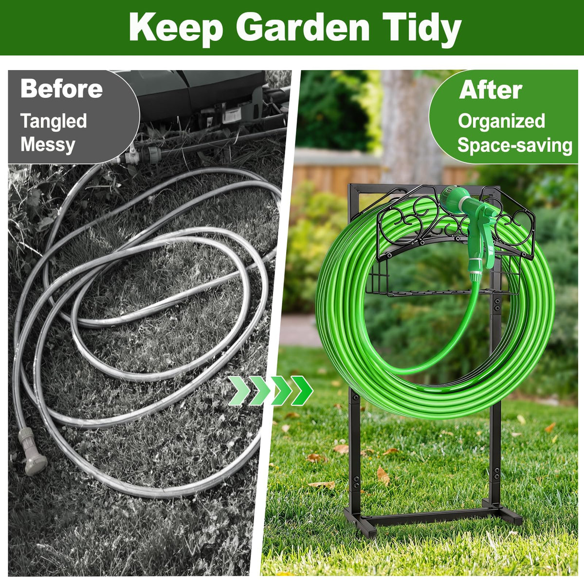 Black rustproof coating protects the frame for long-term outdoor service.