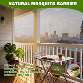 Homiton netting serves as a multi-use barrier for garden, patio, balcony