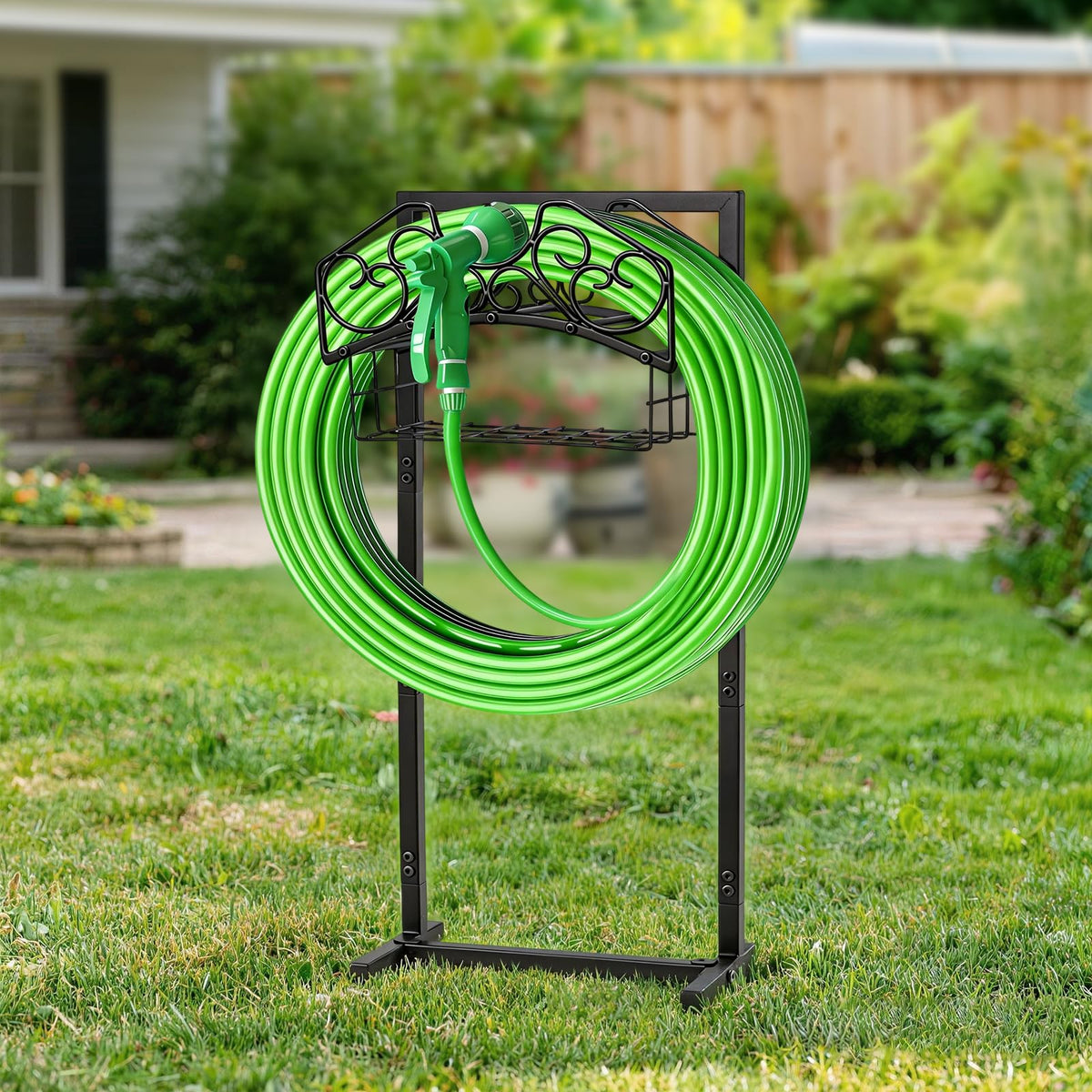 Ideal for yards, gardens, and farms to store hoses neatly with ease.