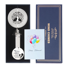 HOMKULA Retirement Wind Chimes with tree of life center create calm ambiance.
