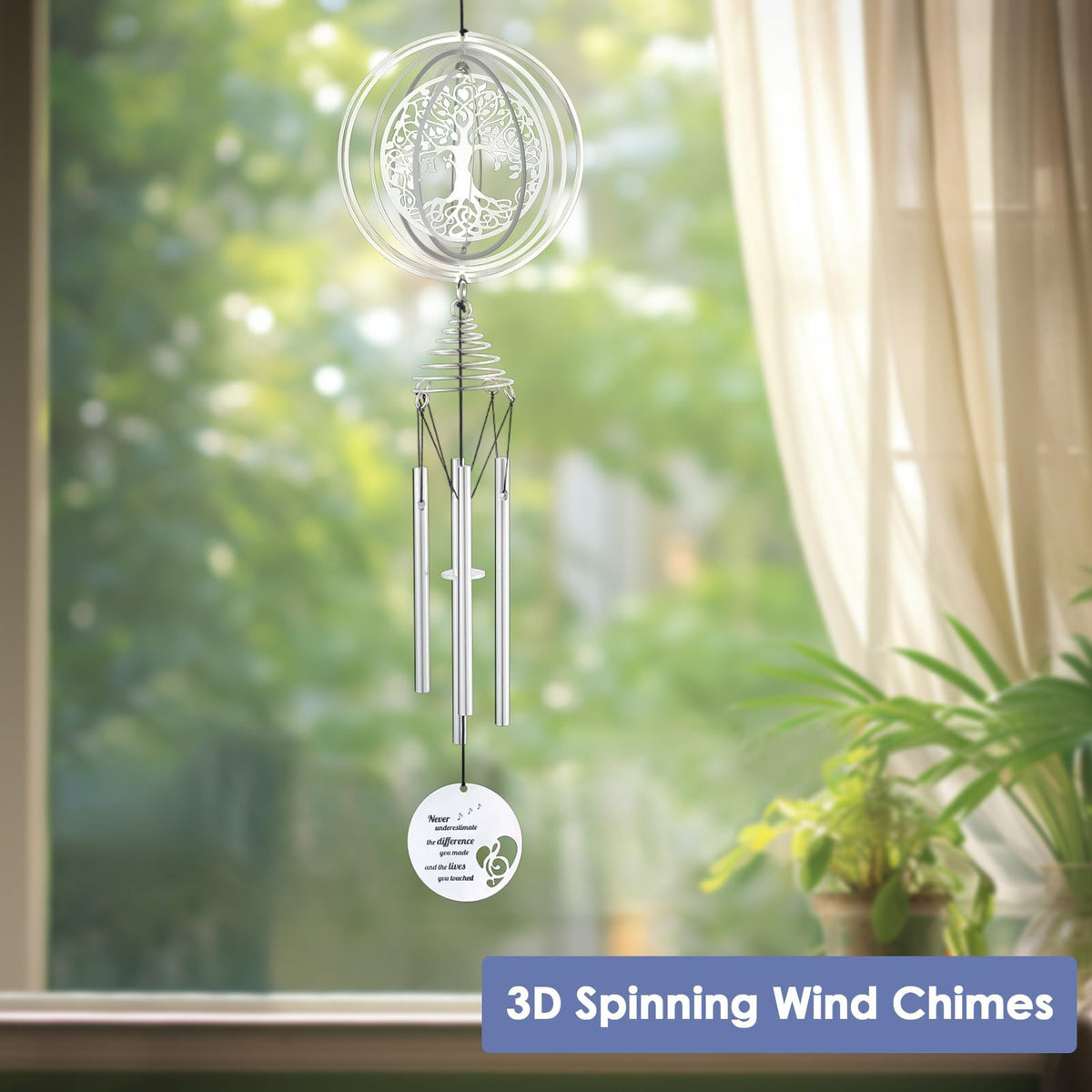 HOMKULA wind chimes solid aluminum rods offer durable outdoor accents.