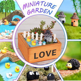 Homlone dollhouse miniatures enhance micro landscapes and terrarium dioramas.