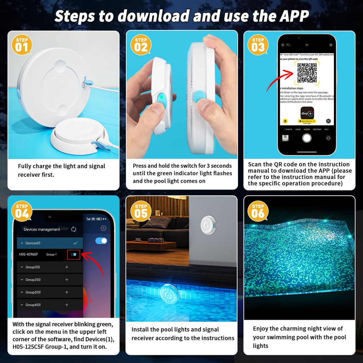 Homly app control interface showing color options and effects