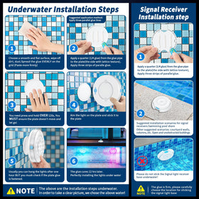 Homly pool light with magnetic attachment on metal surface for quick installation