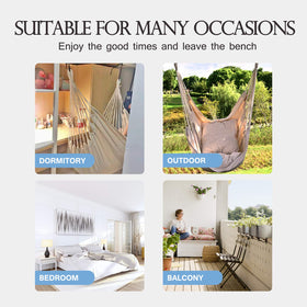 Hommtina hammock chair large seat with ample room to stretch and relax