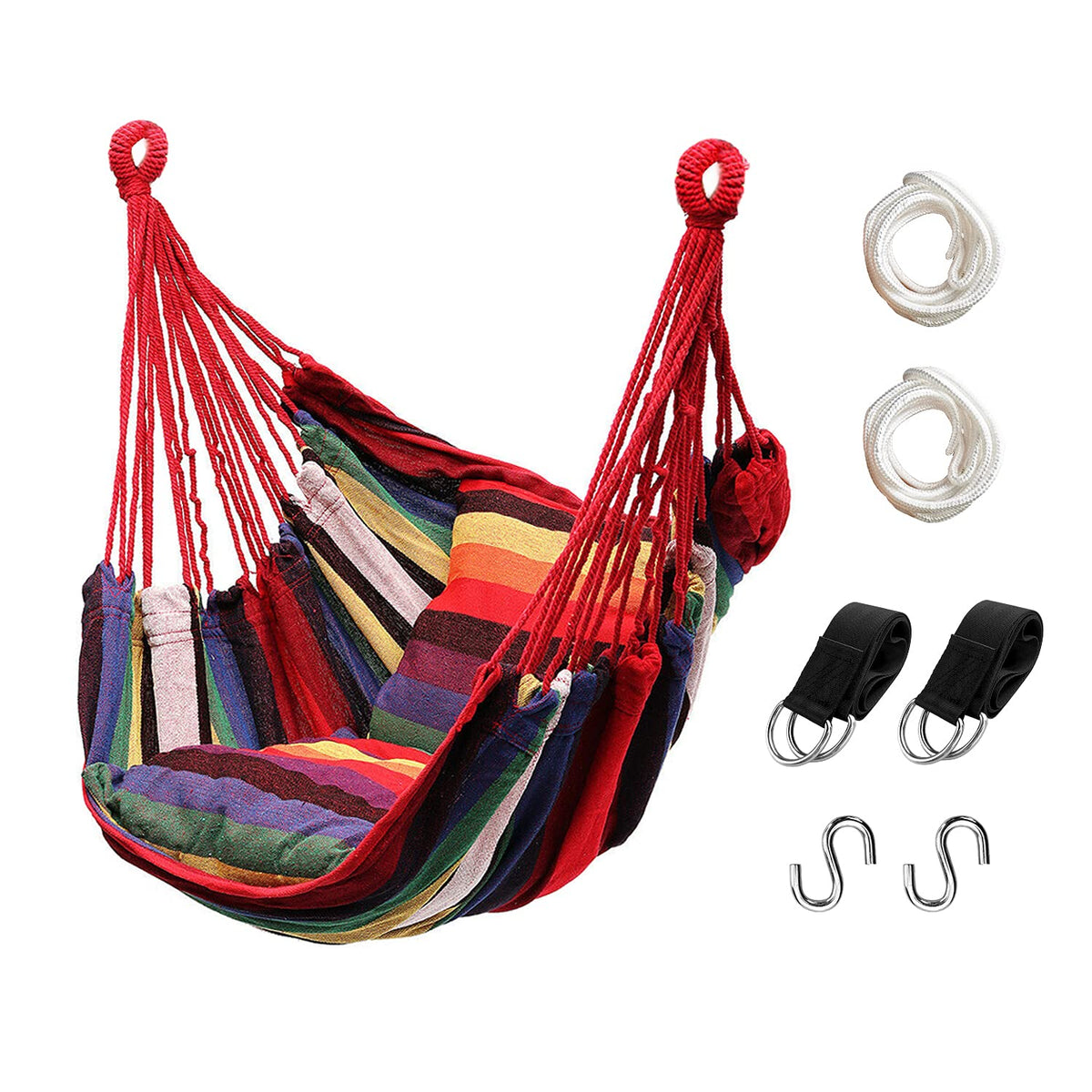 Hommtina hammock chair outdoor setup for easy backyard relaxation between trees