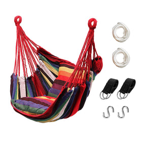 Hommtina hammock chair outdoor setup for easy backyard relaxation between trees