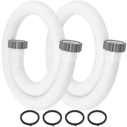 HOMNUTS pool hose 1.5-inch 59-inch two-pack for above-ground pools improves filtration setup