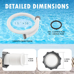 HOMNUTS pool hose threaded ends and knobs for quick, reliable pump connections