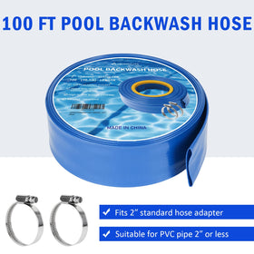 Durable flexible PVC construction of HOMNUTS backwash hose withstands weather