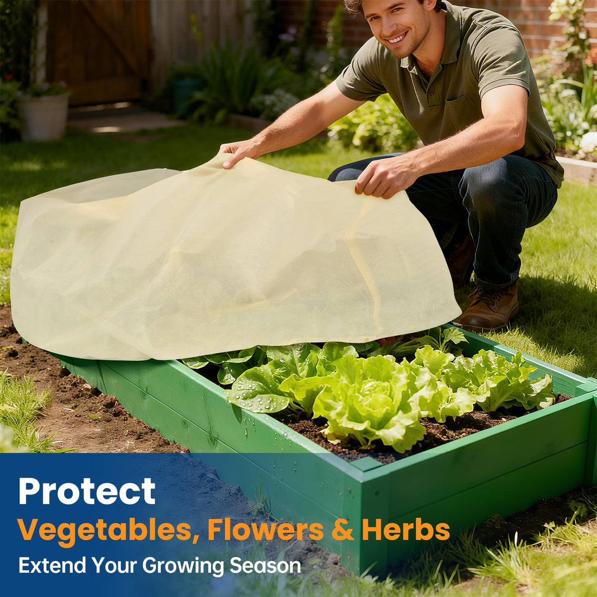 Homoda fit 2ft-by-4ft raised bed showing proper coverage and sizing.