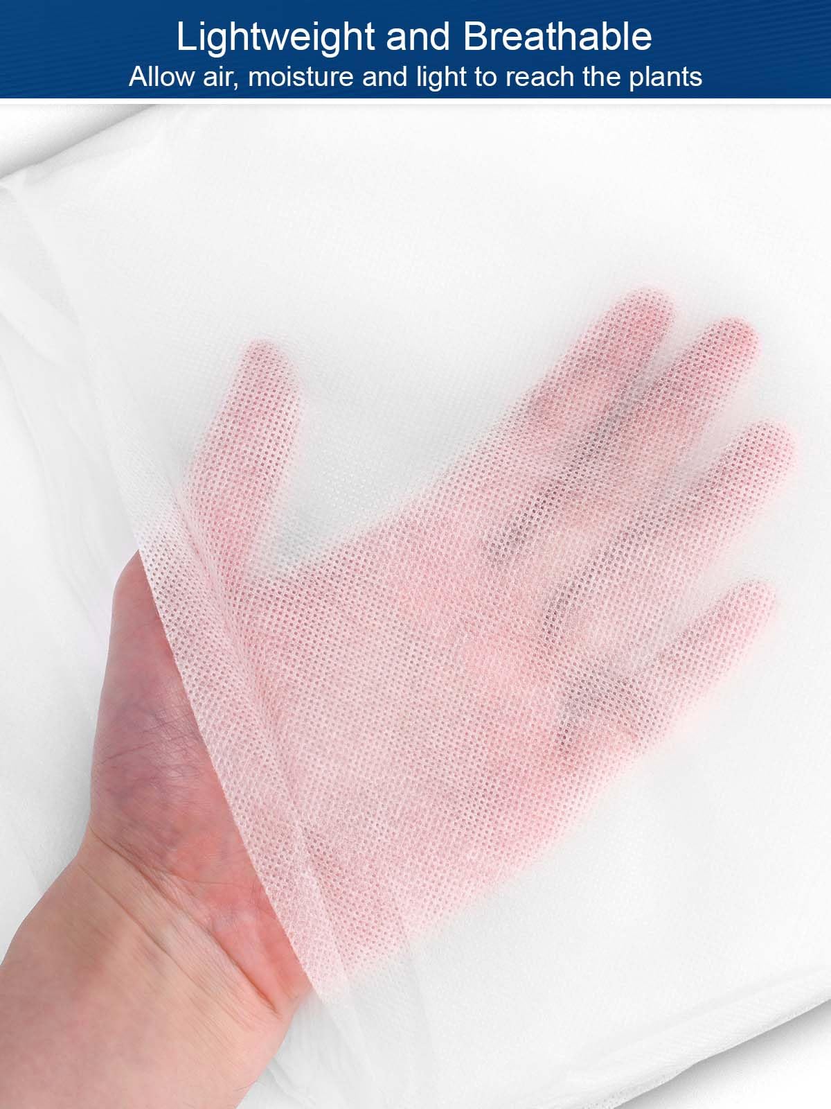 Close-up of Homoda non-woven fabric showing breathable, UV resistant material.