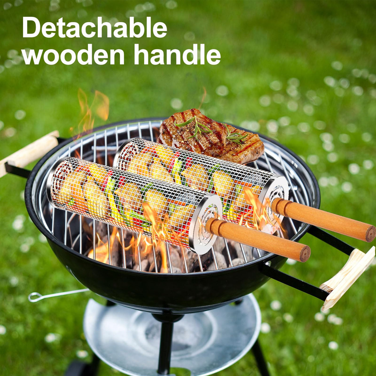 Secure lid with extra snaps prevents spills during cooking