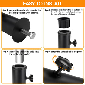Hompoem metal rings add stability during installation.
