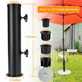 Hompoem pvc sleeve 32mm fits 1.2 inch poles for a snug fit.