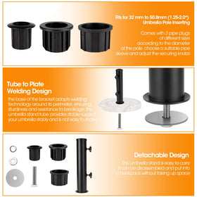 Hompoem umbrella base ideal for pools, cafes, and outdoor spaces.