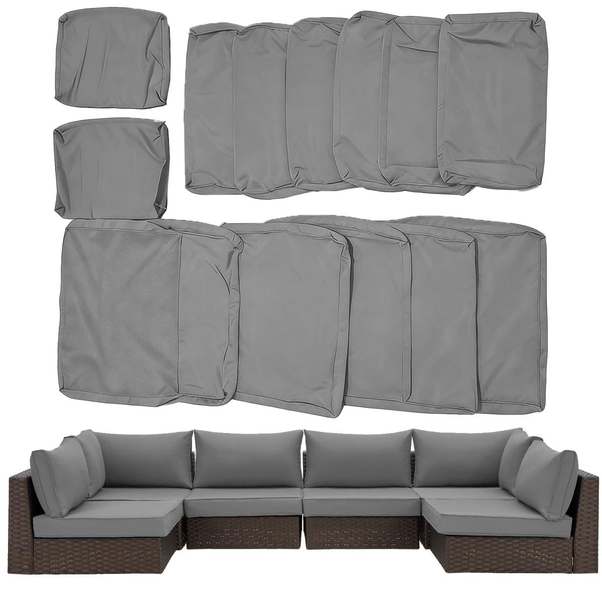 HOMREST easy-zipper installation for quick, secure cover changes.