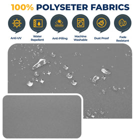HOMREST machine-washable fabric makes cleaning outdoor cushions easy.