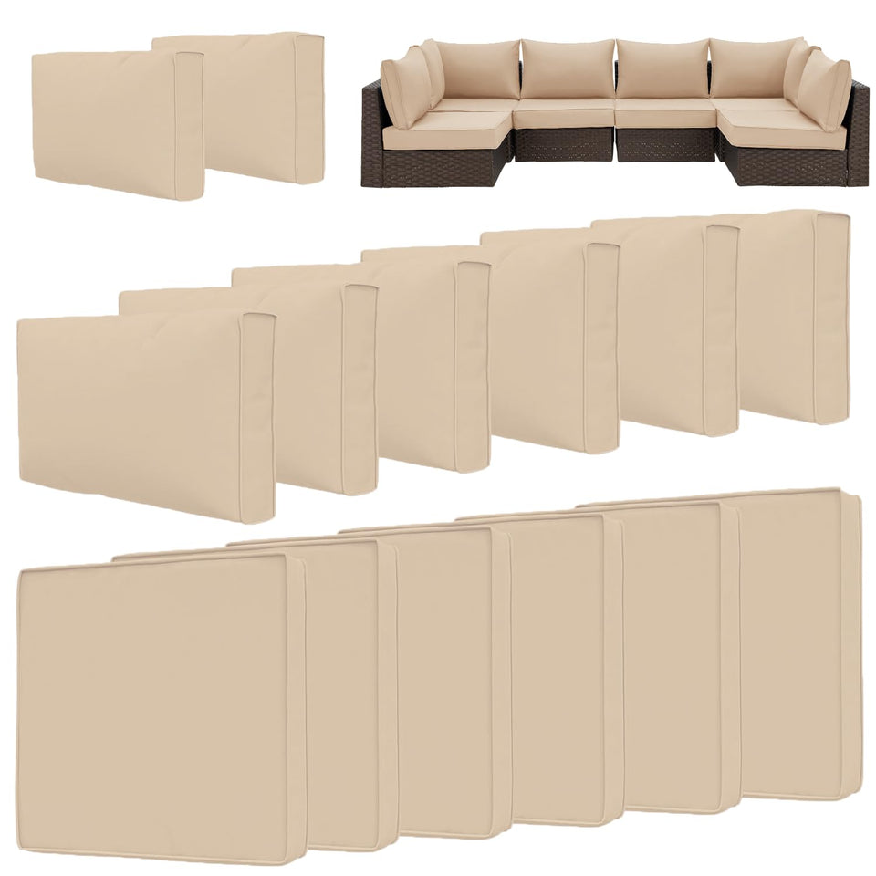 HOMREST khaki outdoor cushion covers on a sectional for a refreshed patio look