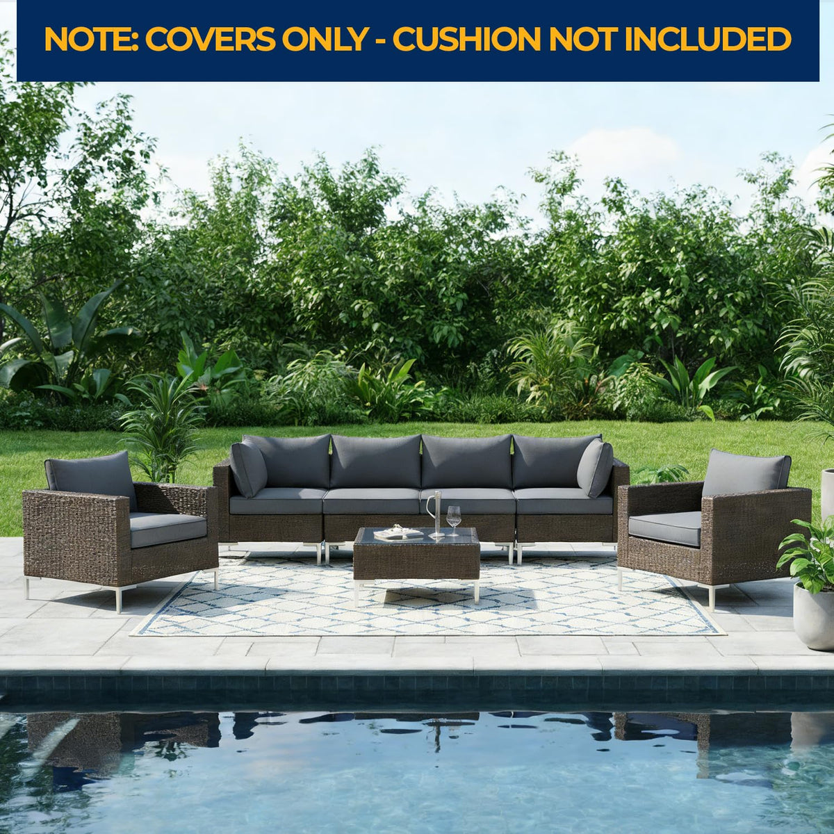 HOMREST slipcovers-only note helps you replace cushions affordably.
