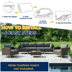 HOMREST water-repellent cushions protect from spills and light rain.