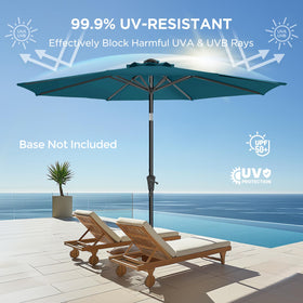 HOMSHADE 8-rib frame detail emphasizes sturdy support for stable shade.