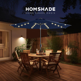 HOMSHADE rust-resistant finish withstands outdoor use.