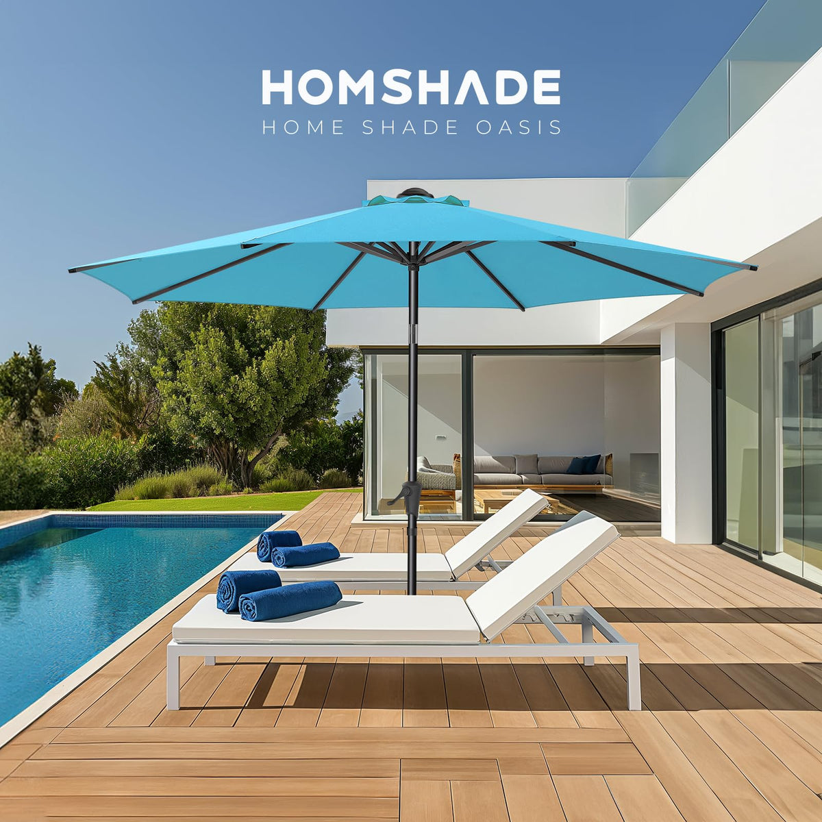 HOMSHADE base-not-included, pair with compatible bases for stable setup.