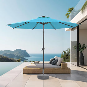 HOMSHADE 9ft umbrella canopy UPF50+ protection for sun shelter.