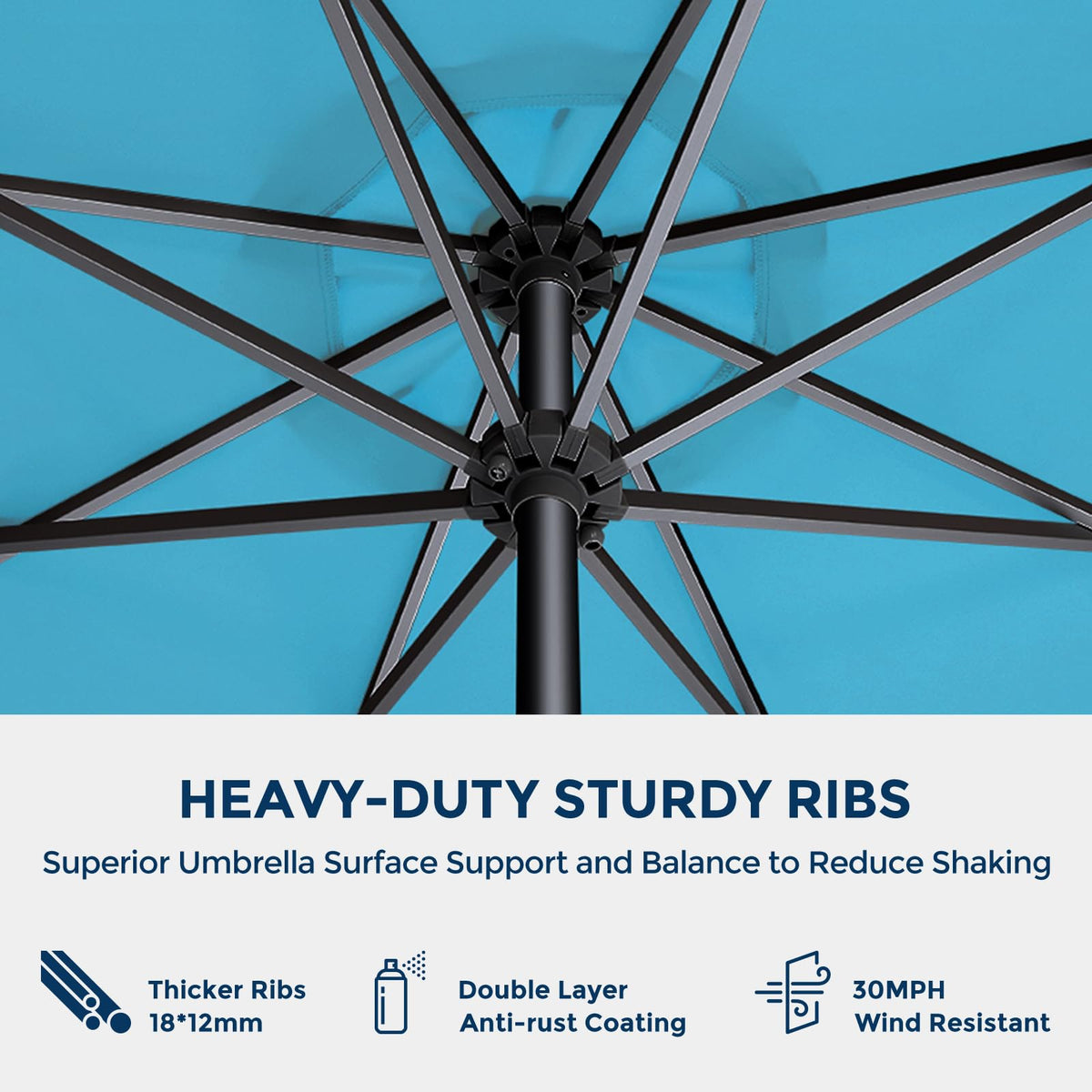 HOMSHADE crank mechanism enables quick opening and closing.