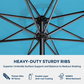 HOMSHADE crank mechanism enables quick opening and closing.