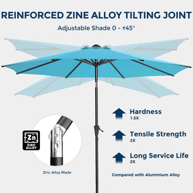 HOMSHADE top vent promotes airflow for stability in breeze.