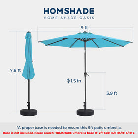 HOMSHADE canopy blocks UV rays and keeps seating cooler.