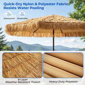 HOMSHADE umbrella crank opening system demonstrated for easy operation