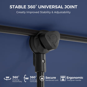 HOMSHADE height-adjustable frame fits tight balconies and patios.